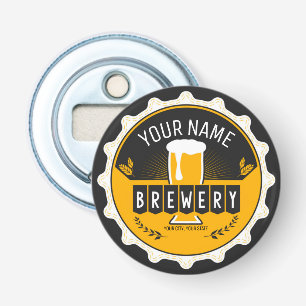 Personalised Brewery Beer Bottle Cap Bar Opener