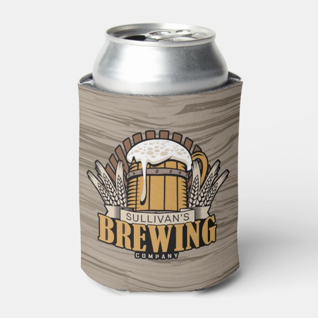Personalised Brewery Beer Brewing Company Bar Can Cooler (Can Front)