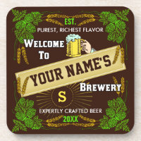 Personalised Brewery Welcome: Hops Barley Beer