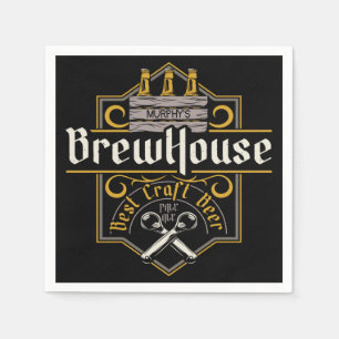 Personalised BrewHouse Best Craft Beer Ale Bar Napkin