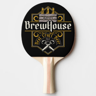 Personalised BrewHouse Best Craft Beer Ale Bar Ping Pong Paddle