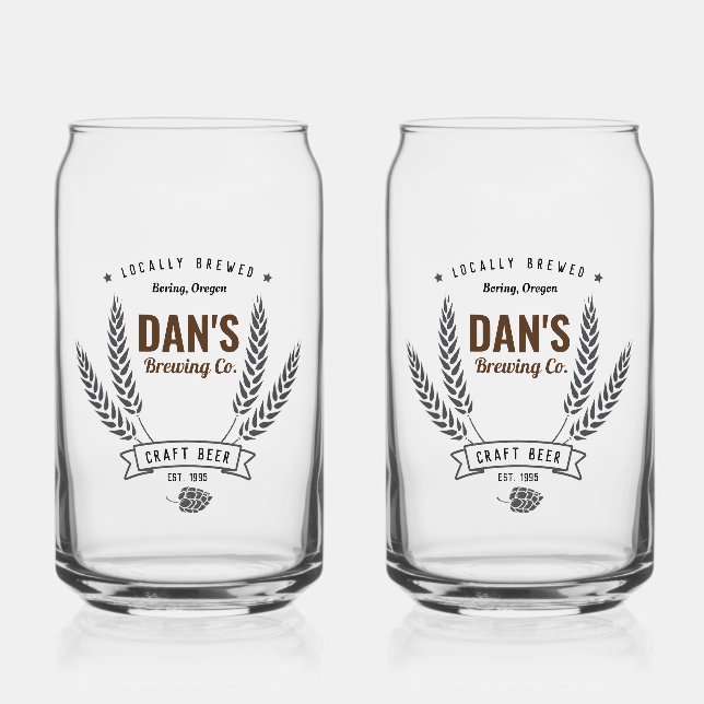 Personalised Brewing Company Beer Glass (Front)
