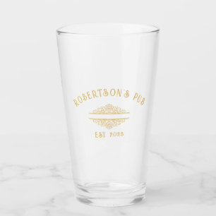 Personalised Brewing Pub Beer Glass