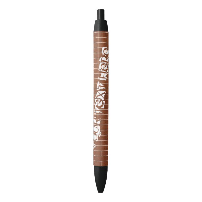 Personalised Brick Wall Pen with Custom Text (Front Vertical)