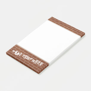 Personalised Brick Wall Post it Notes Custom Text