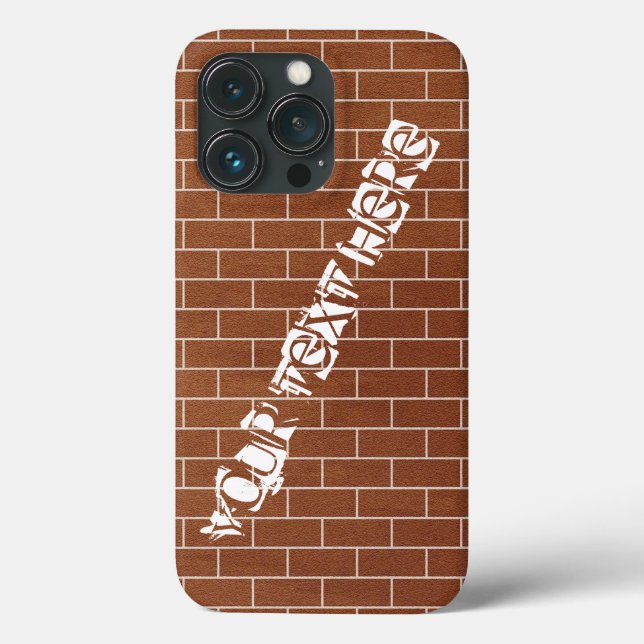 Personalised Bricks Wall Design Custom Text Case-Mate iPhone Case (Back)