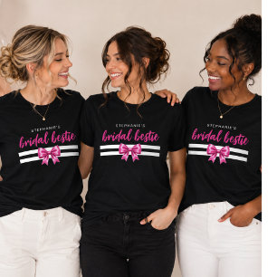 Personalised Bridal Bestie Bridesmaid Tri-Blend Shirt