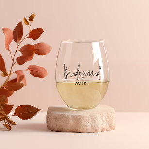 Personalised Bridal Party Wine Glass Set