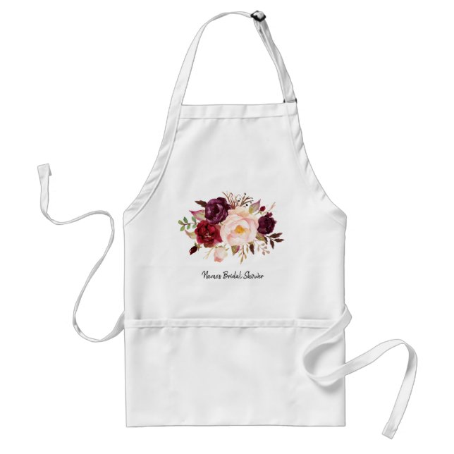 Personalised Bridal Shower Apron-Autographable!  A Standard Apron (Front)
