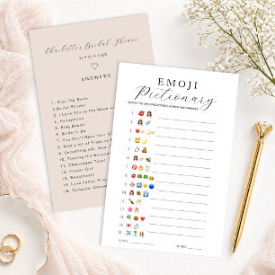 Personalised Bridal Shower Emoji Pictionary Game