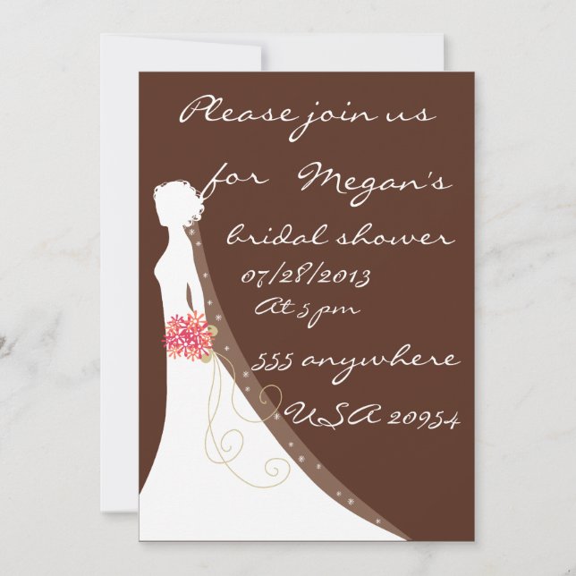 Personalised bridal shower invitation (Front)