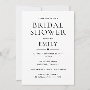 Personalised Bridal Shower Invitation Card