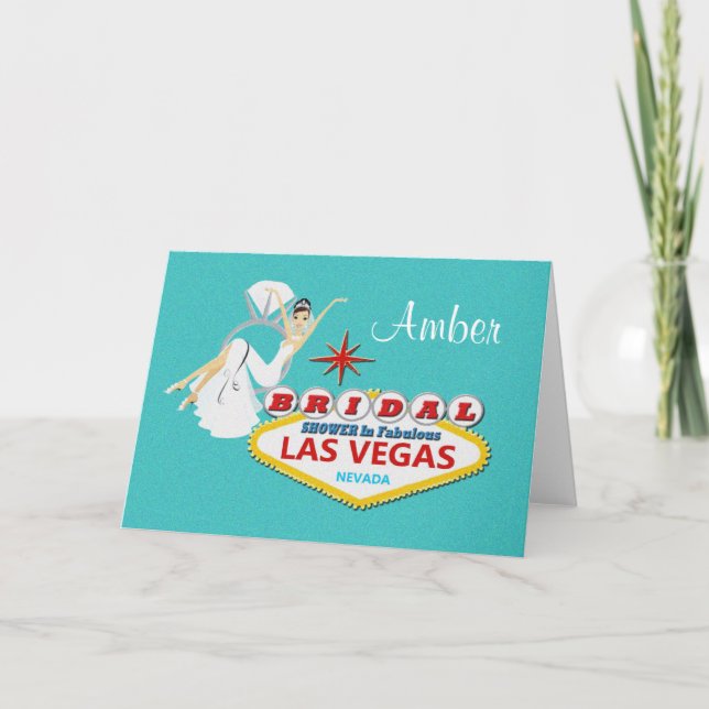 Personalised BRIDAL SHOWER Las Vegas Card (Front)