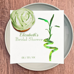 Personalised Bridal Shower Lucky Bamboo Napkin