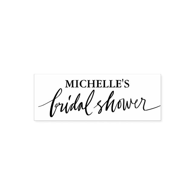 Personalised bridal shower self inking stamp (Design)