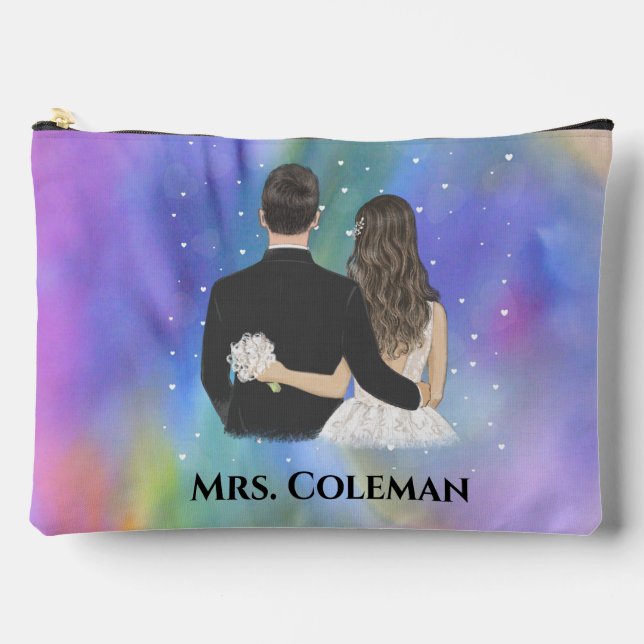 Personalised Bride Accessory Pouch (Front)
