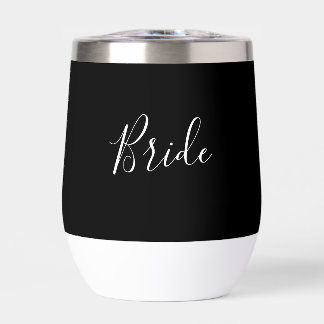 Personalised Bride Black Script Simple Wedding