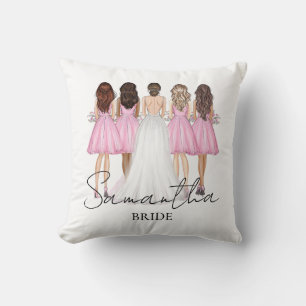 Personalised Bride Custom Name Gift Cushion