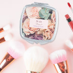 Personalised Bride Gift Pink Roses w/ Bible Verse  Compact Mirror<br><div class="desc">Our beautiful Bridesmaid Compact Mirror with Colourful Roses Design! This stunning accessory is perfect for every bride-to-be or bridesmaids who want to add a touch of elegance to her daily routine. The compact mirror features a delicate floral pattern of colourful roses, adding a pop of personality to any room. Its...</div>