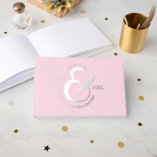 Personalised Bride Groom Names Gold Guest Book