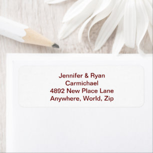 Personalised Bride & Groom Return Address Labels