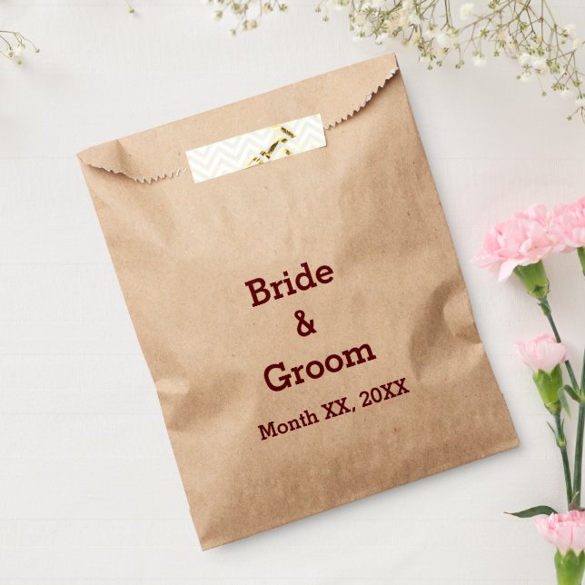 Personalised Bride & Groom Wedding Party Favour Ba Bags (Sealed)