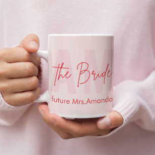 Personalised Bride Mug Blush Pink Future Mrs.