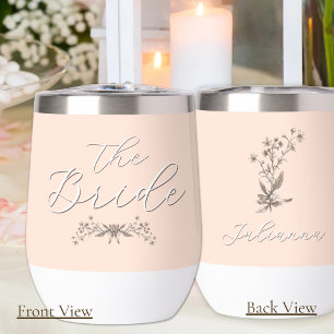 Personalised Bride Rustic Wildflowers