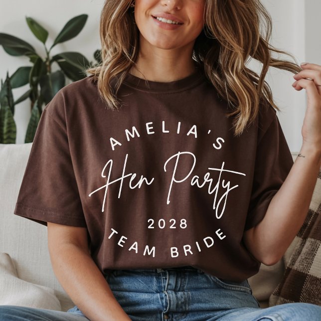 Personalised Bride Squad T-Shirt Bridal Party Gift (Personalized Bride Team T-Shirt Gift for Bridal Party, Hen Party or Wedding Matching Outfits)