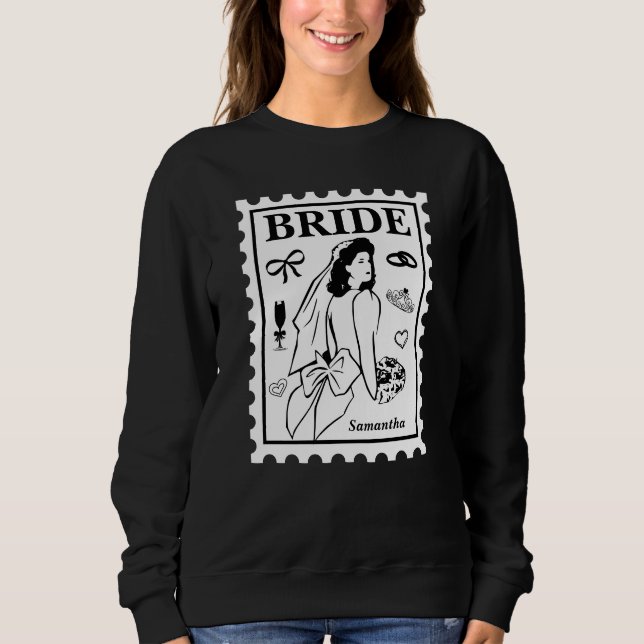 Personalised Bride stamp Sweatshirt (Front)