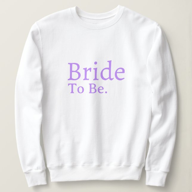 Personalised Bride Stylish Modern Minimal Monogram Sweatshirt (Design Front)