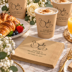 Personalised Bride to Be Bridal Brunch Napkin