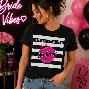 Personalised Bride-To-Be Glam Bachelorette Tri-Bl Tri-Blend Shirt
