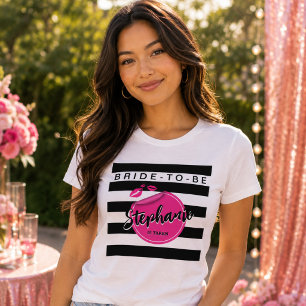 Personalised Bride-To-Be Glam Bachelorette Tri-Bl Tri-Blend Shirt