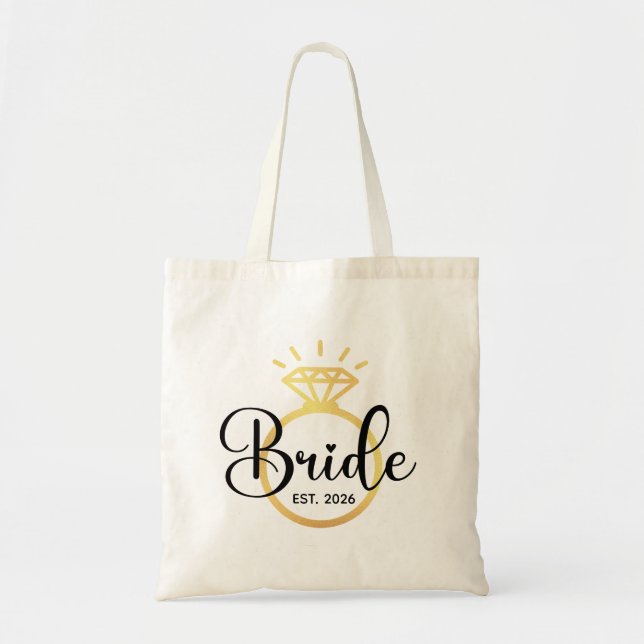 Personalised Bride Tote Bag (Front)