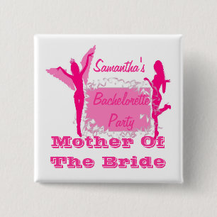 Personalised brides bachelorette party 15 cm square badge
