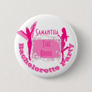 Personalised brides bachelorette party 6 cm round badge