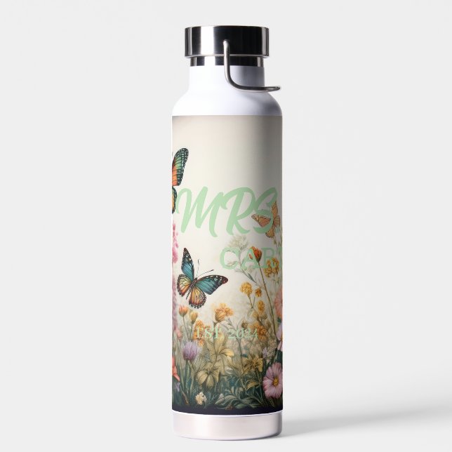 Personalised Bride's Water Bottle (Left)