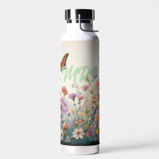 Personalised Bride's Water Bottle (Left)