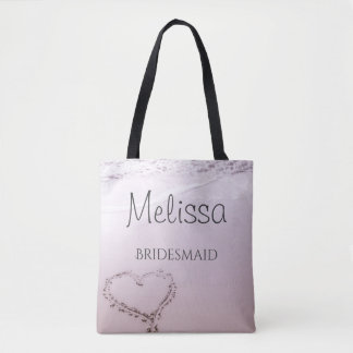Personalised Bridesmaid Beach Tote Bag