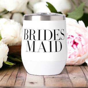 Personalised Bridesmaid Black Modern Elegant