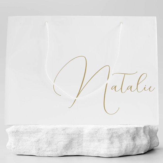 Personalised Bridesmaid Bridal Party Bachelorette Large Gift Bag (Creator Uploaded)