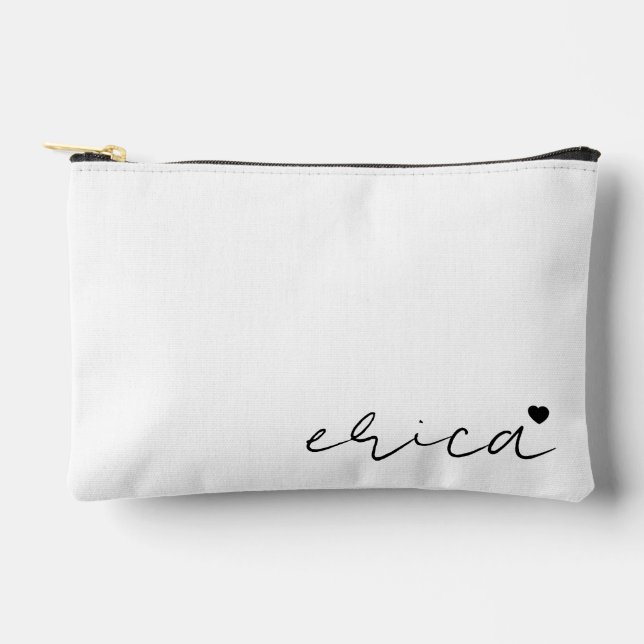 Personalised Bridesmaid Cosmetic Bag with Name, Cu (Front)