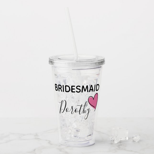 Personalised Bridesmaid Cup (Front Ice)