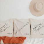 Personalised Bridesmaid Cute Script Tote Bag<br><div class="desc">We are always adding new designs daily!</div>