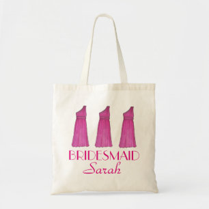 Personalised Bridesmaid Dress Bridal Party Tote Bag
