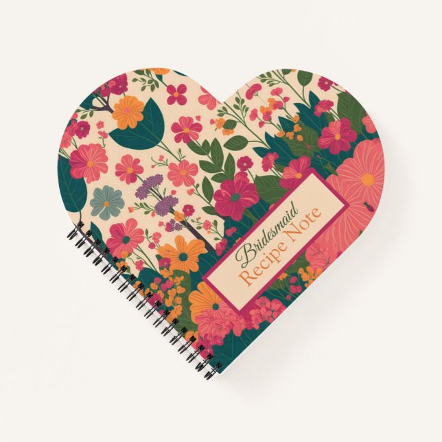 Personalised Bridesmaid Gift Idea Notebook (Front)