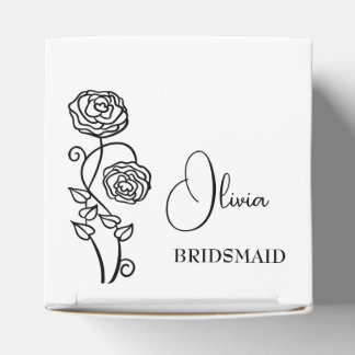 Personalised Bridesmaid Groomsmen Magnetic Closure Favour Box