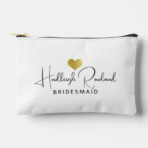 Personalised Bridesmaid Handwritten Script Name Accessory Pouch
