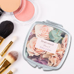 Personalised Bridesmaid Pink Roses Bible Verse Compact Mirror<br><div class="desc">Our beautiful Bridesmaid Compact Mirror with Colourful Roses Design! This stunning accessory is perfect for every bride-to-be or bridesmaids who want to add a touch of elegance to her daily routine. The compact mirror features a delicate floral pattern of colourful roses, adding a pop of personality to any room. Its...</div>